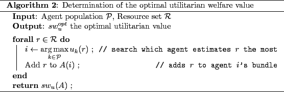 utilitarian algorithm